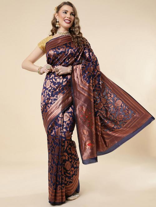 self design woven saree - 19782811 - Very Small Image - 1
