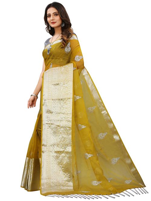 self design zari work saree with blouse - 19782828 - Very Small Image - 1