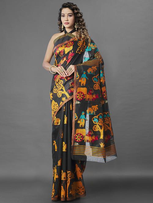 self design jamdani saree - 19782867 - Very Small Image - 1