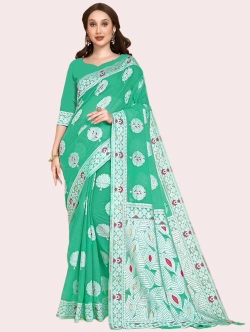 self design jamdani saree - 19782905 - Very Small Image - 1