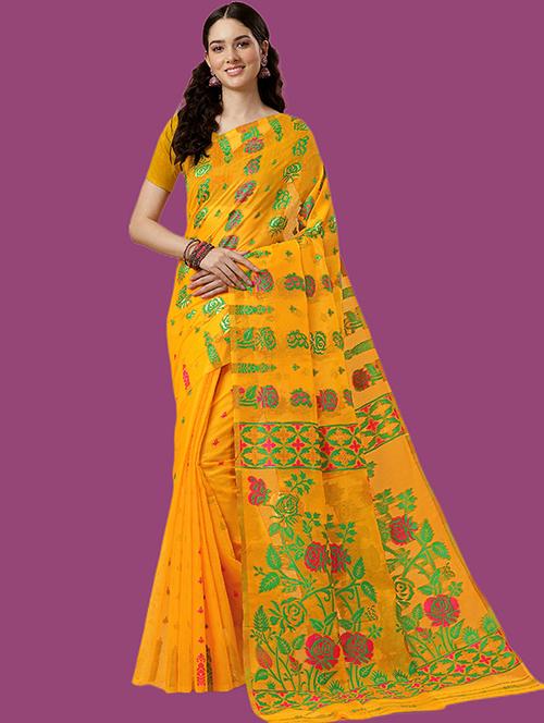 self design jamdani saree - 19782932 - Very Small Image - 1