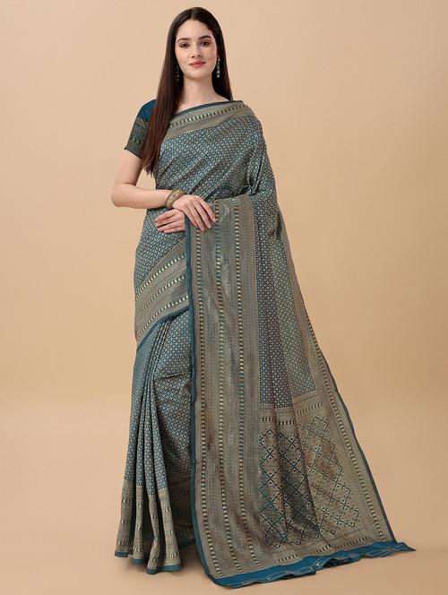 self design woven saree - 19783162 - Very Small Image - 1