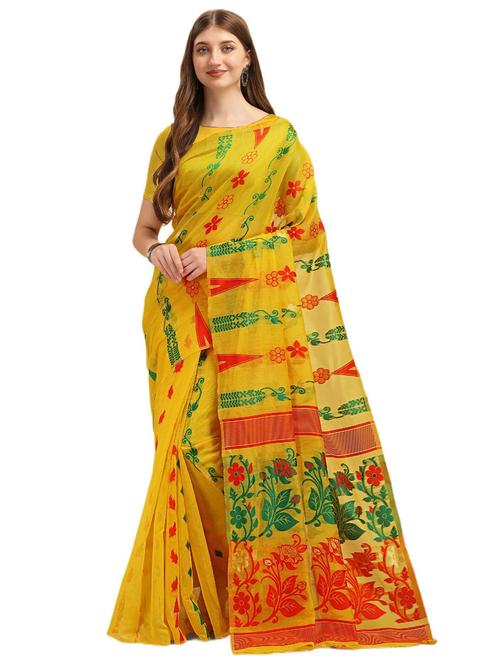 self design jamdani saree with blouse - 19783213 - Very Small Image - 1