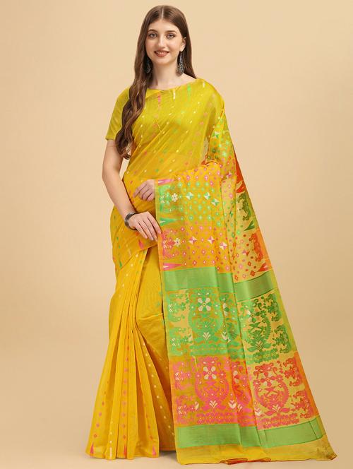 self design jamdani saree - 19783297 - Very Small Image - 1
