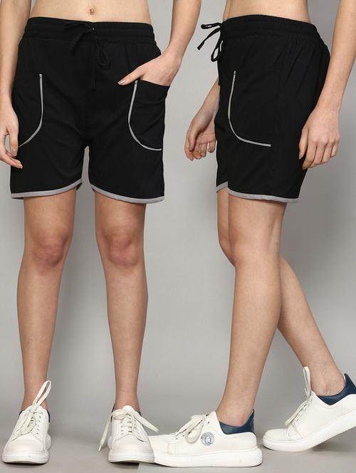 pack of 2 solid regular shorts - 19783612 - Very Small Image - 1