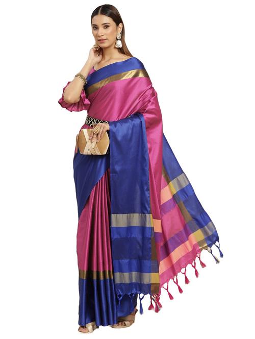 multi colored cotton silk banarasi saree - 19784219 - Very Small Image - 1