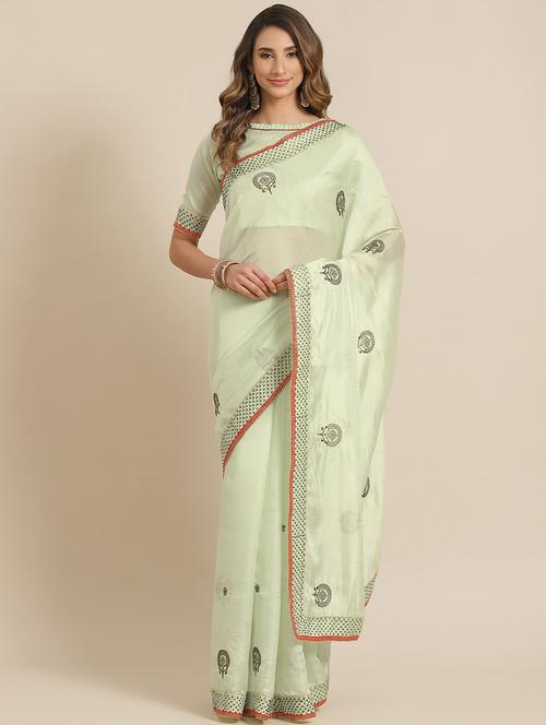 women's embroidered saree - 19784303 - Very Small Image - 1