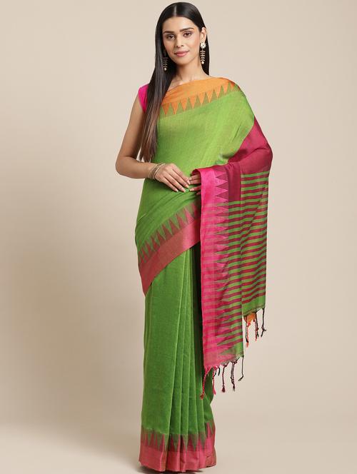 self design woven saree with blouse - 19784980 - Very Small Image - 1