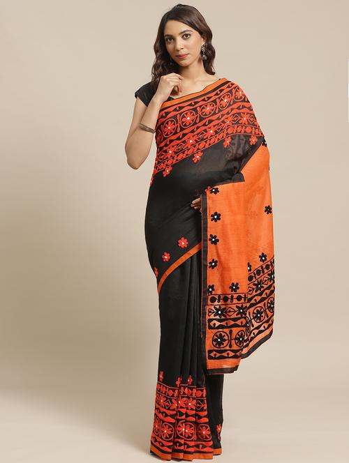 self design woven saree with blouse - 19784997 - Very Small Image - 1
