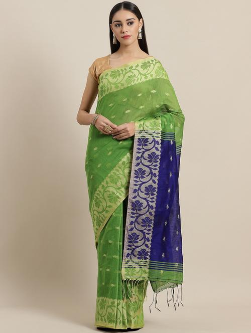 self design handloom saree with blouse - 19785123 - Very Small Image - 1