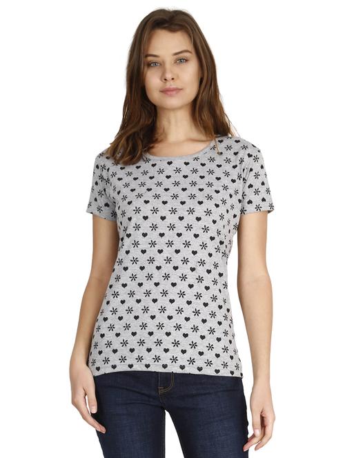 round neck printed regular tee - 19785956 - Very Small Image - 1