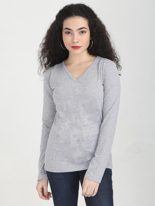 v-neck solid regular tee - 19785984 - Very Small Image - 1