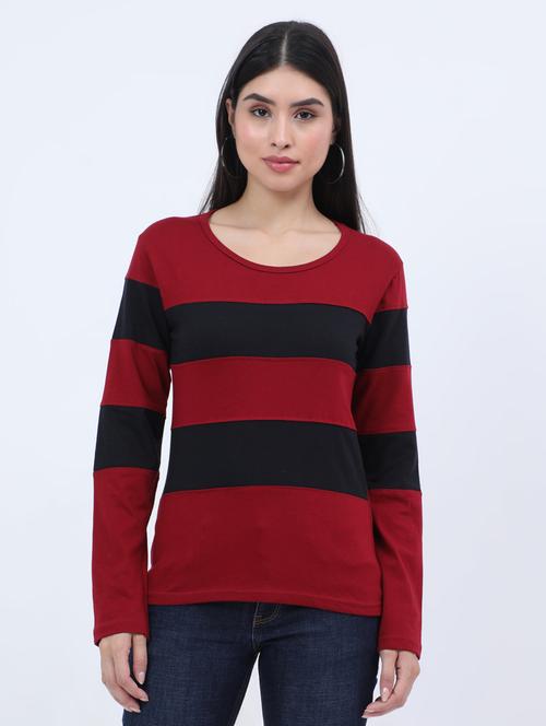 round neck color block regular tee - 19786067 - Very Small Image - 1