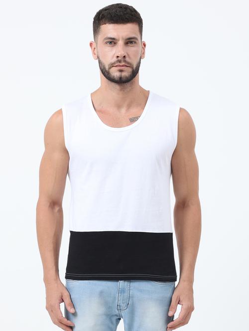 color block sleeveless cotton t-shirt - 19786139 - Very Small Image - 1
