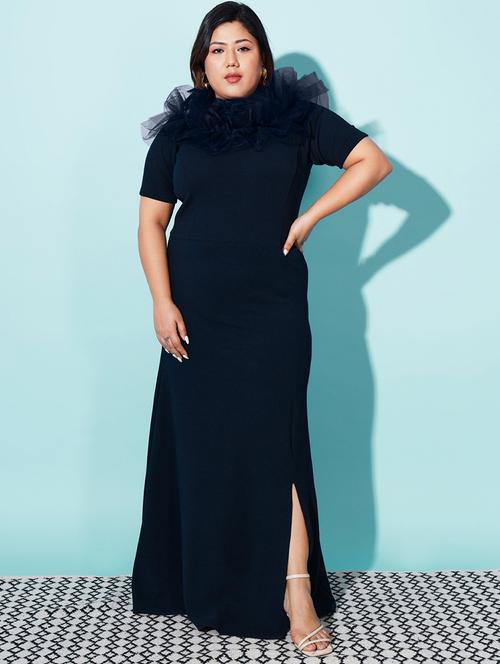 women side slit maxi dress - 19790129 - Very Small Image - 1