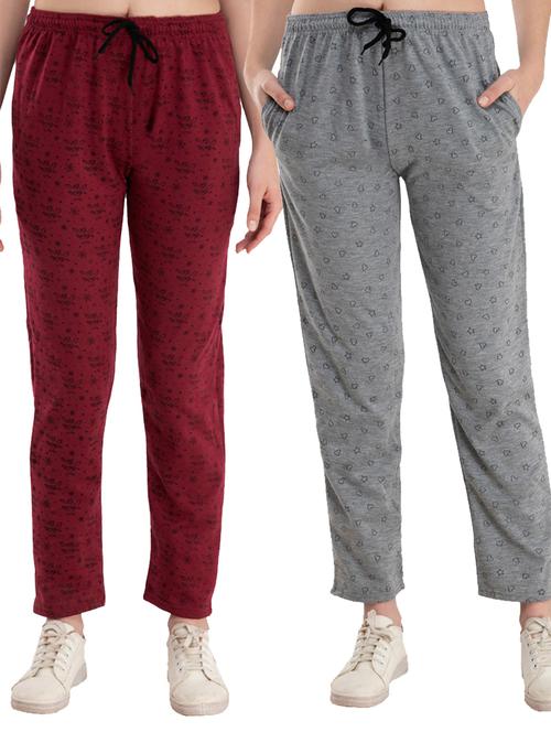 women printed track pant combo - 19794934 - Very Small Image - 1