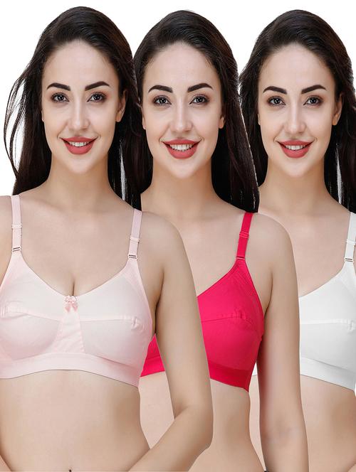 pack of 3 solid bra - 19795796 - Very Small Image - 1