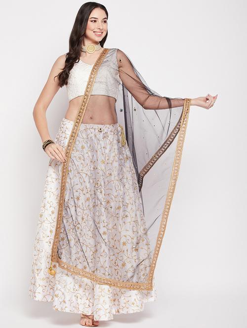 ethnic motifs sequined with gota patti net dupatta - 19795923 - Very Small Image - 1