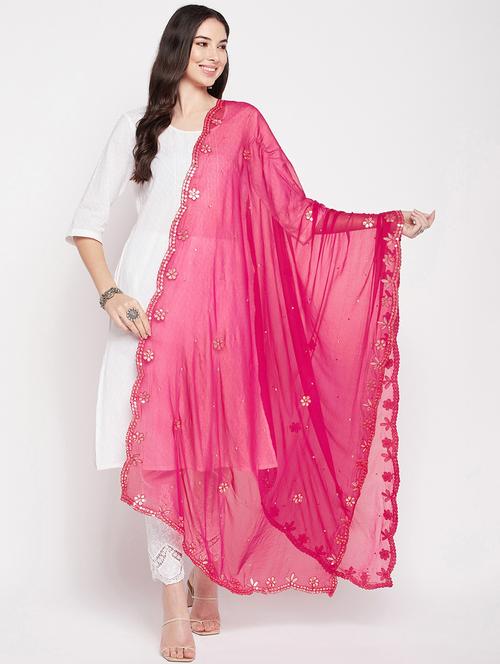gota work embroidered dupatta - 19795938 - Very Small Image - 1