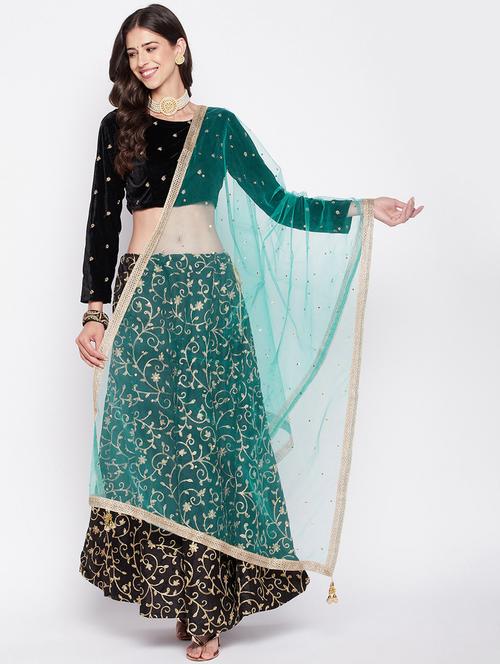 lace detail plain dupatta - 19795957 - Very Small Image - 1