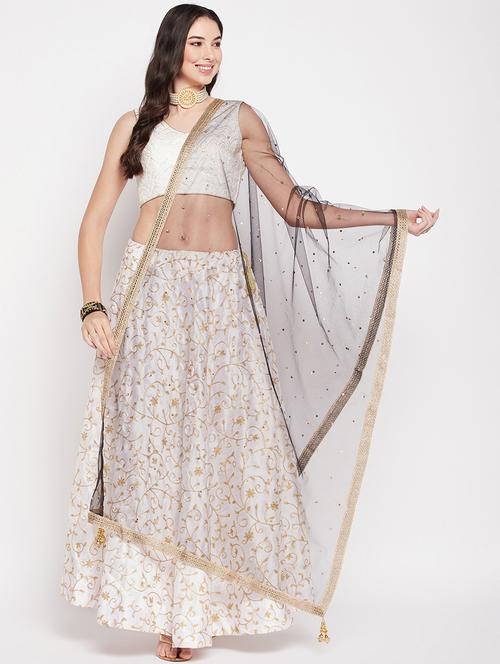 lace detail plain dupatta - 19795959 - Very Small Image - 1