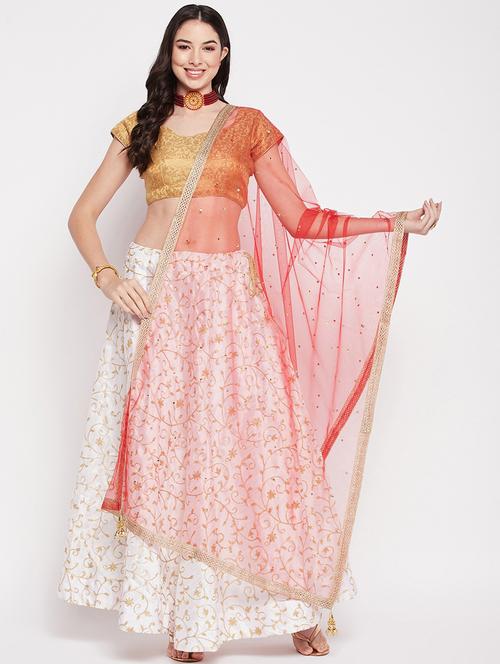 lace detail plain dupatta - 19795960 - Very Small Image - 1