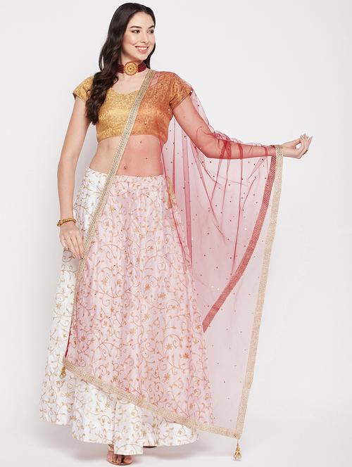 lace detail plain dupatta - 19795961 - Very Small Image - 1