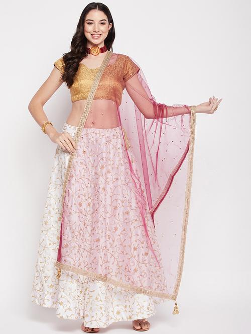 lace detail plain dupatta - 19795963 - Very Small Image - 1