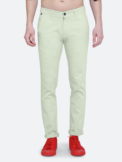 mid rise textured casual trouser - 19796022 - Very Small Image - 1