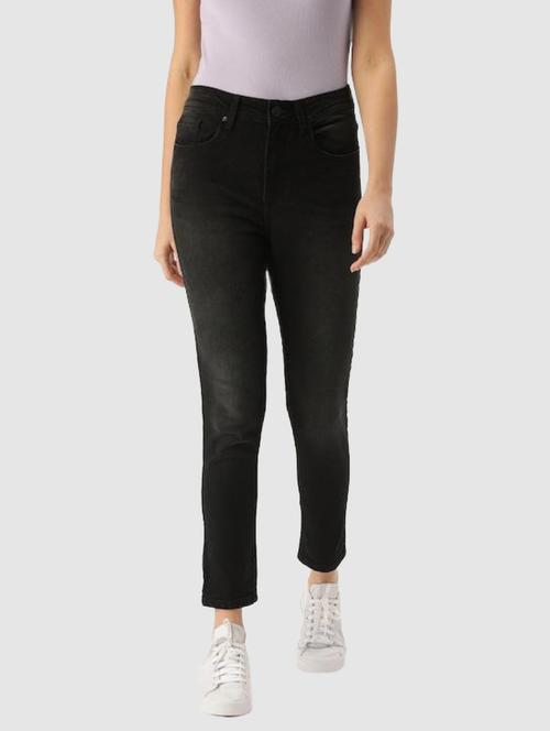 mid rise plain ankle length jeans - 19796219 - Very Small Image - 1