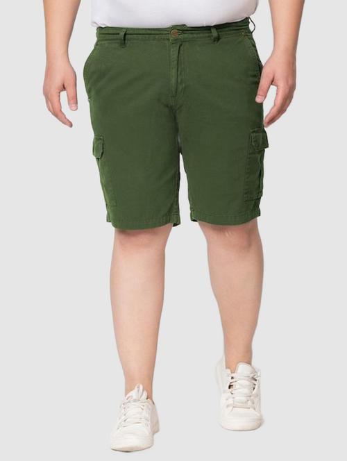 mid rise solid casual shorts - 19796321 - Very Small Image - 1