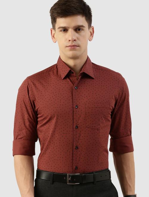 orange cotton formal shirt - 19796392 - Very Small Image - 1