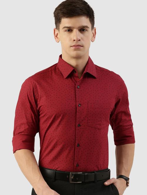 red cotton formal shirt - 19796393 - Very Small Image - 1