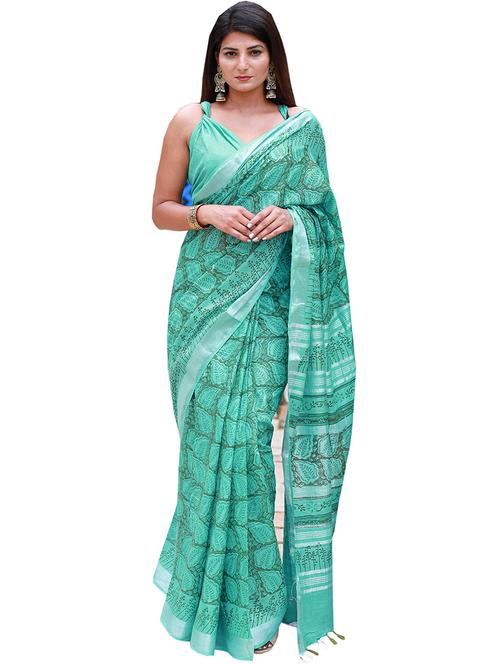 printed saree with blouse - 19797312 - Very Small Image - 1