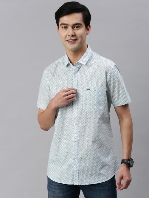 mens geometric casual shirt - 19803348 - Very Small Image - 1