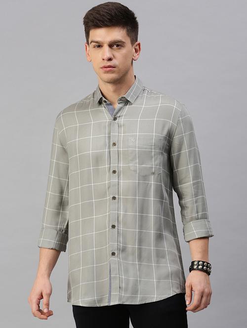 mens checks casual shirt - 19803350 - Very Small Image - 1