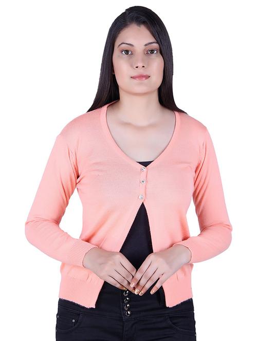 peach acrylic regular shrug - 19804078 - Very Small Image - 1
