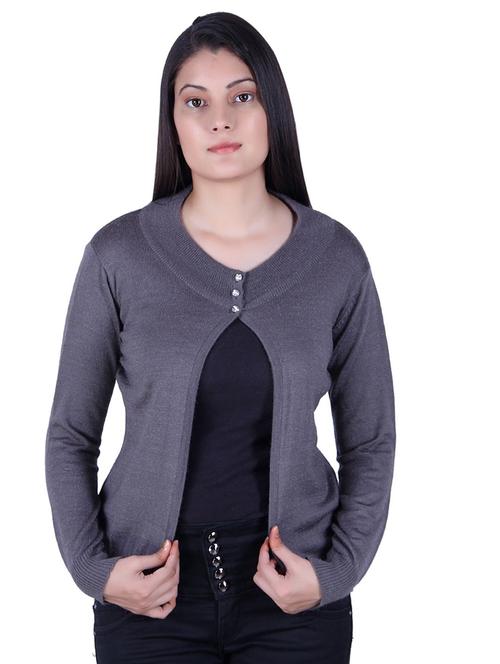 grey acrylic shrug - 19804131 - Very Small Image - 1