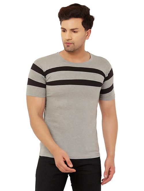 color block round neck regular t-shirt - 19806528 - Very Small Image - 1