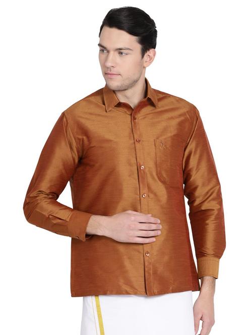 mens solid casual shirt - 19807848 - Very Small Image - 1