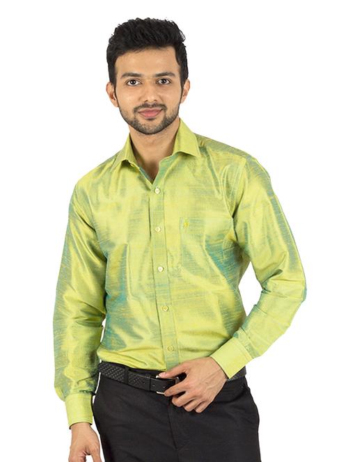 mens self design casual shirt - 19808002 - Very Small Image - 1