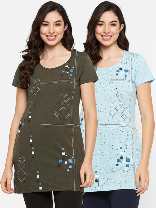 women's all over print round neck t-shirt - 19808063 - Very Small Image - 1