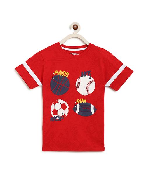 red typographic t-shirt - 19808663 - Very Small Image - 1