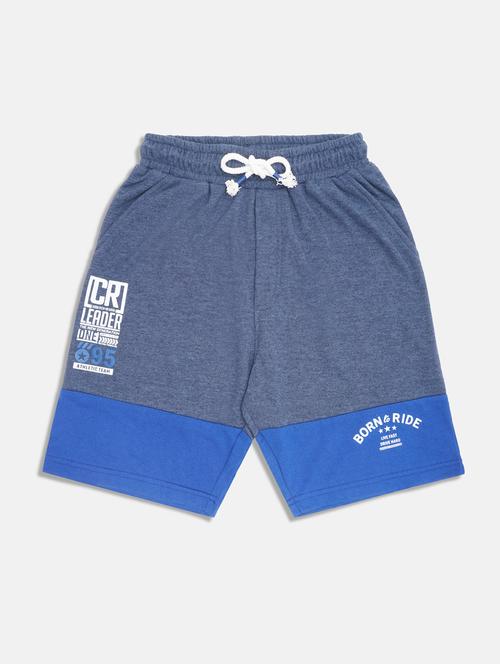 color block cotton blend shorts - 19808768 - Very Small Image - 1