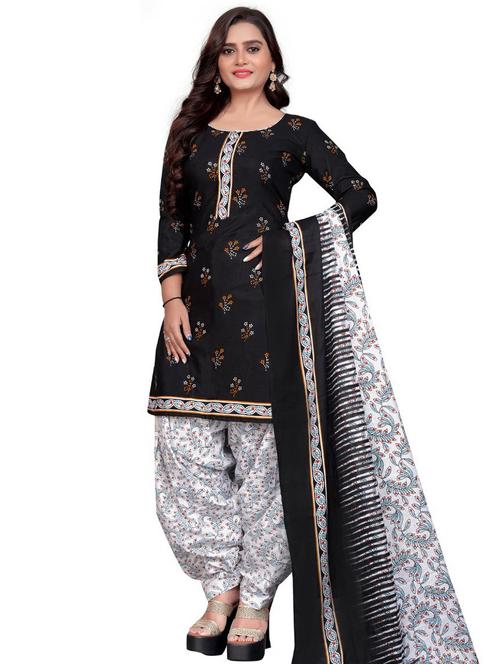 printed unstitched salwar suit set - 19809214 - Very Small Image - 1
