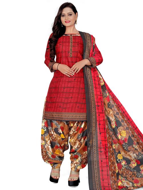 printed unstitched salwar suit set - 19809312 - Very Small Image - 1