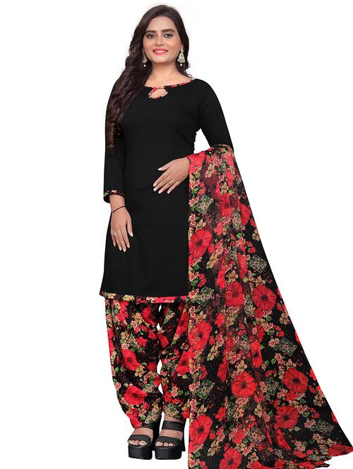 printed unstitched patiyala suit set - 19810544 - Very Small Image - 1