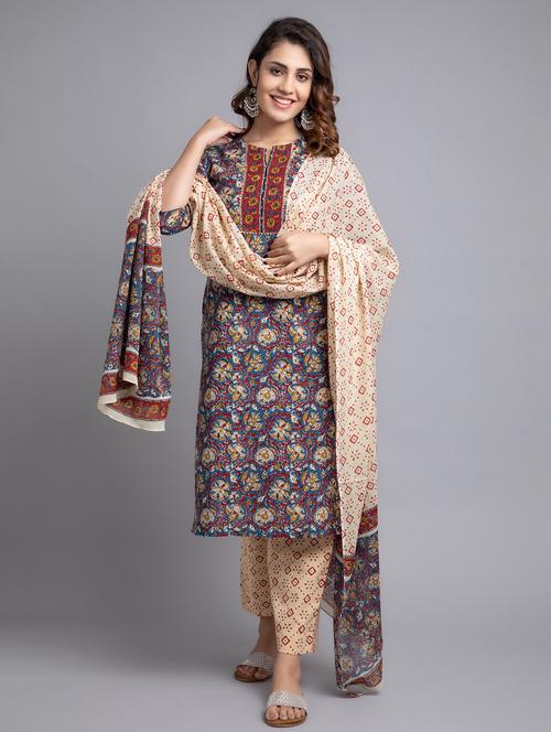 florals printed suit set - 19811107 - Very Small Image - 1