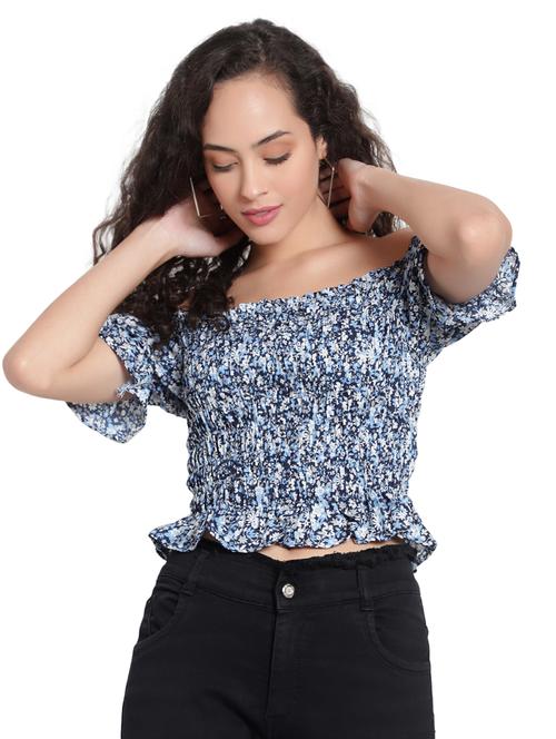women's crop off shoulder top - 19811286 - Very Small Image - 1