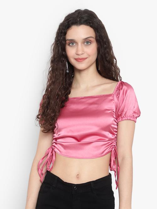 women's crop square neck top - 19811327 - Very Small Image - 1
